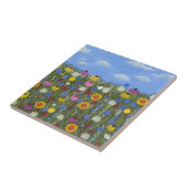 Carreau Fleurs sauvages avec marguerites (Côté)