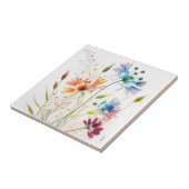 Carreau Fleurs sauvages d'aquarelles modernes (Côté)