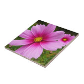 Carreau Fleurs sauvages de cosmos rose (Côté)