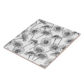 Carreau Fleurs sauvages en noir et blanc (Côté)