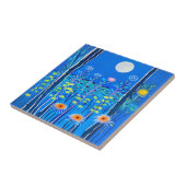 Carreau Fleurs sauvages sous Pleine lune (Côté)