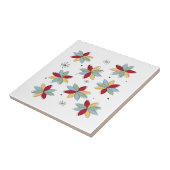 Carreau Fleurs scandinaves abstraites amusantes milieu du (Côté)