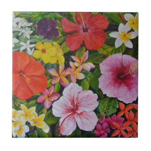Carreau Fleurs tropicales
