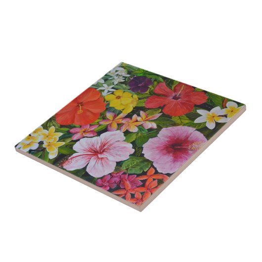 Carreau Fleurs tropicales (Côté)