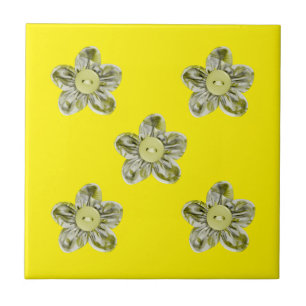 Carreau Fleurs vert olive pour la cuisine