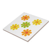 Carreau Fleurs vert printemps, jaune, orange pour la cuisi (Côté)