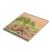 Carreau Fleurs vintages et collines Paysage Frieze frontiè (Côté)