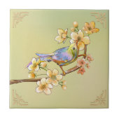 Carreau Fleurs vintages et oiseaux (Devant)