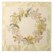 Carreau Fleurs vintages rose et jaune (Devant)