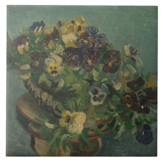 Carreau Fleurs vintages Van Gogh Panier de Pansies