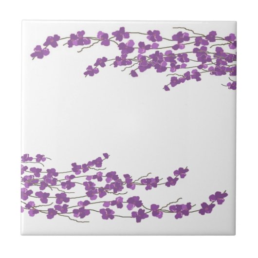 Carreau Fleurs Violettes (Devant)