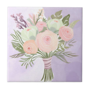 Carreau Fleurs violettes