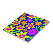 Carreau Fleurs vives et colorées (Côté)