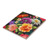 Carreau Fleurs vives et colorées (Côté)