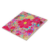 Carreau Fleurs vives et colorées (Côté)