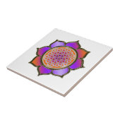 Carreau FLEUVE DE VIE - LOTUS violet (Côté)