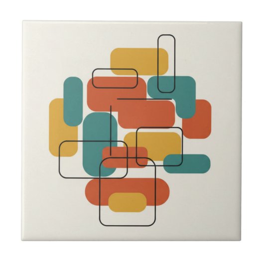 Carreau Floating Rectangles Abstract MCM #5 ID1224 (Devant)