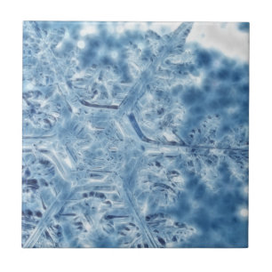 Carreau Flocon de neige congelé de fractale de cristal de