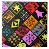 Carreau Flocon de neige géométrique d'éléments sans (Devant)