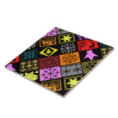 Carreau Flocon de neige géométrique d'éléments sans (Côté)