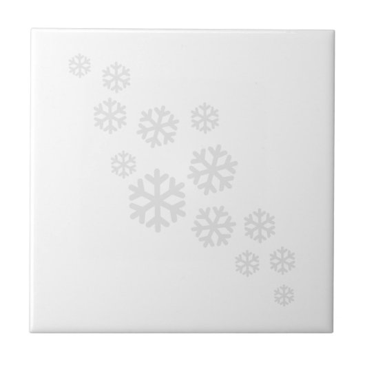 Carreau Flocons de neige blancs (Devant)