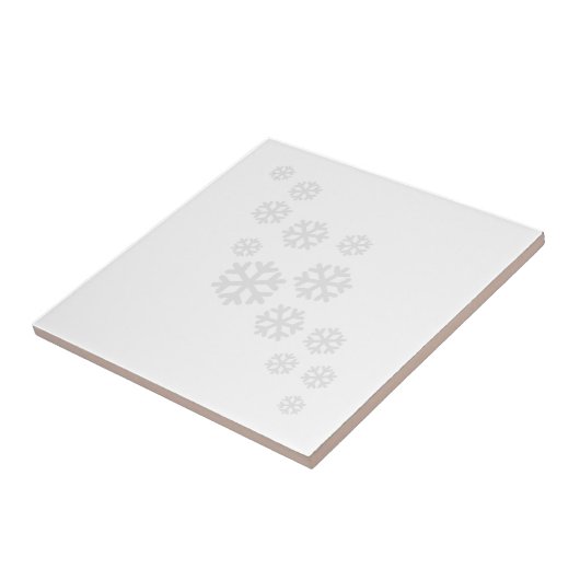 Carreau Flocons de neige blancs (Côté)