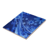 Carreau Flocons de neige bleus (Côté)