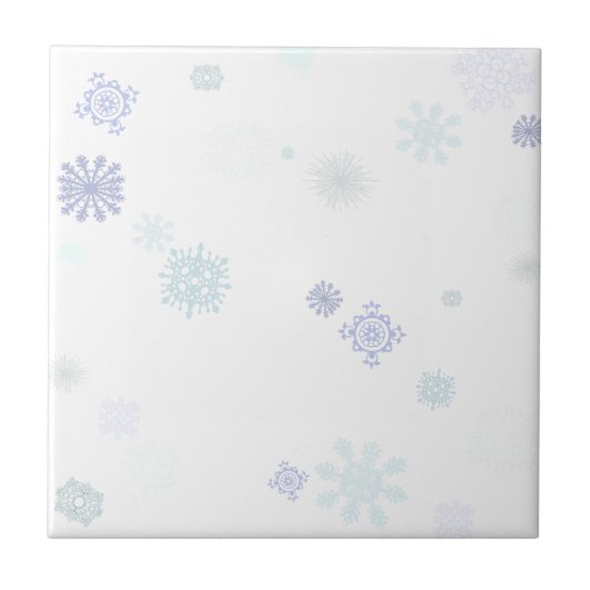 Carreau Flocons de neige pâles (Devant)