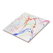 Carreau Flocs colorés de peinture (Côté)