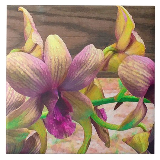 Carreau Floraison d'orchidées (Devant)