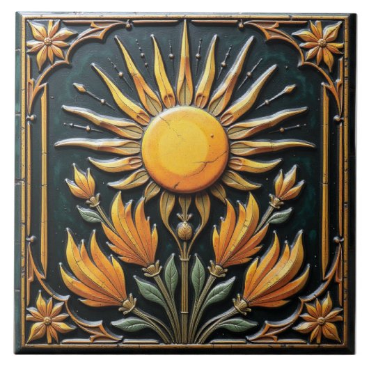 Carreau Floraison solaire (Devant)