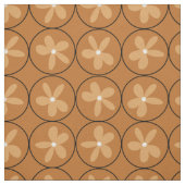 Carreau Floral à la Moutarde Chaude - Tissu en Cot (Échantillon)