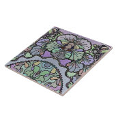 Carreau Floral abstrait pansement motif en mosaïque (Côté)