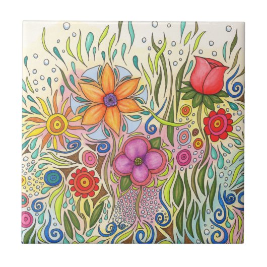 Carreau Floral Art Design Flower 12 (Devant)