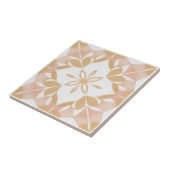 Carreau Floral blanc, doré et rose (Côté)