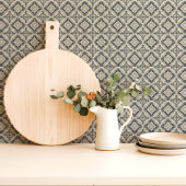 Carreau Floral bleu et blanc doux marocain