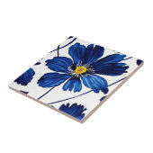 Carreau Floral bleu marine (Côté)