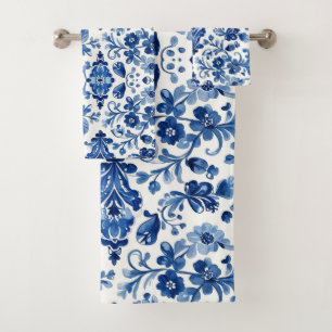 Carreau floral bleu portugais vintage