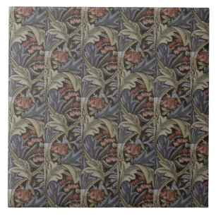 Carreau Floral bleu rose Vintage William Morris Bluebell