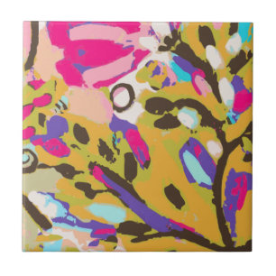 Carreau Floral Boho rose I