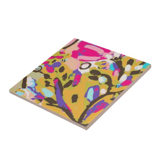 Carreau Floral Boho rose I (Côté)