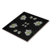 Carreau Floral de Lilies blanches élégantes (Côté)