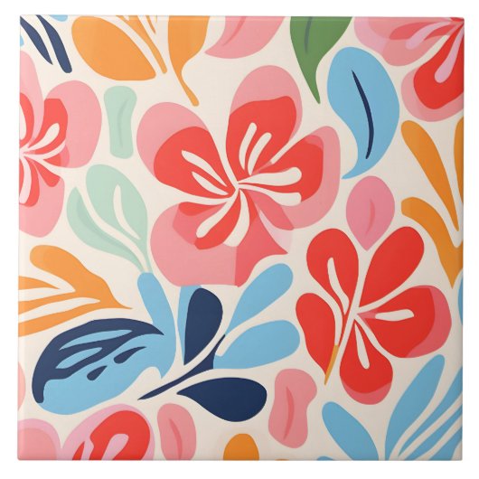 Carreau Floral d'inspiration Matisse (Devant)
