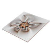 Carreau Floral Elegance Modern Abstract Fractal Art (Côté)