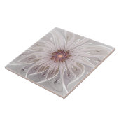 Carreau Floral Fantasy, Abstract Modern Pastel Flower (Côté)