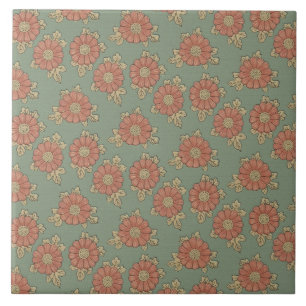 Carreau Floral japonais vintage Girly
