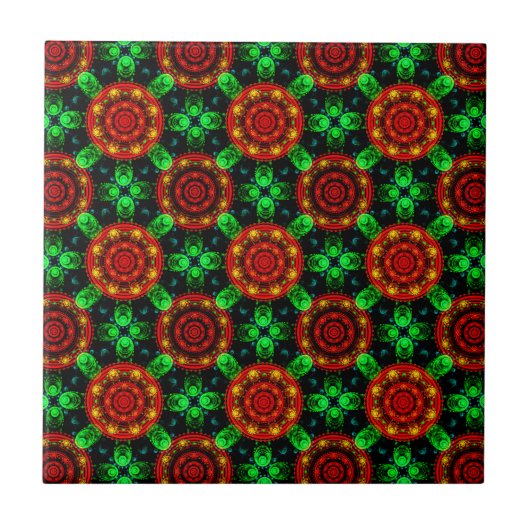 Carreau Floral Modern Boho Elegant Abstract Pattern #504 (Devant)