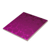 Carreau Floral moderne rose chaud Fuchsia Motif fille (Côté)