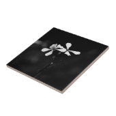 Carreau floral noir et blanc minimal (Côté)