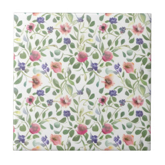 Carreau Floral Patern Héliotrope Fleurs